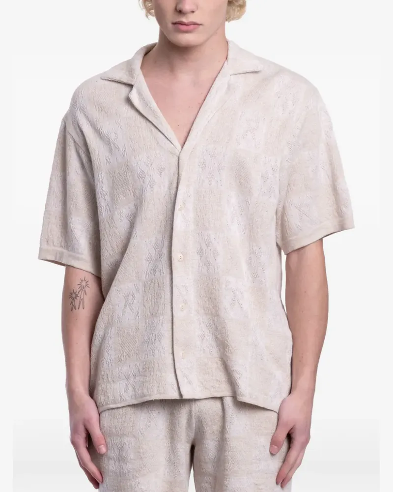 REPRESENT Hemd mit Karomuster - Nude Nude