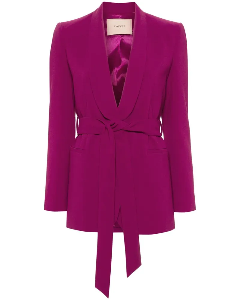 Twin-Set Oval T Blazer mit Kettengürtel Rosa