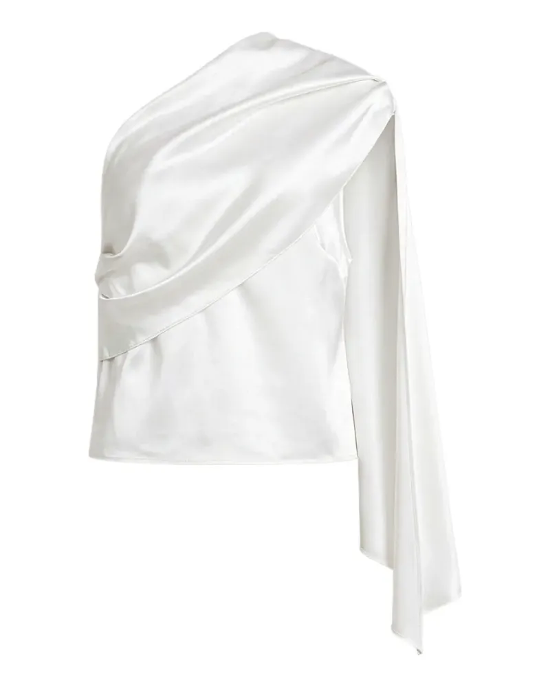 Alberta Ferretti Drapiertes One-Shoulder-Oberteil - Weiß Weiß