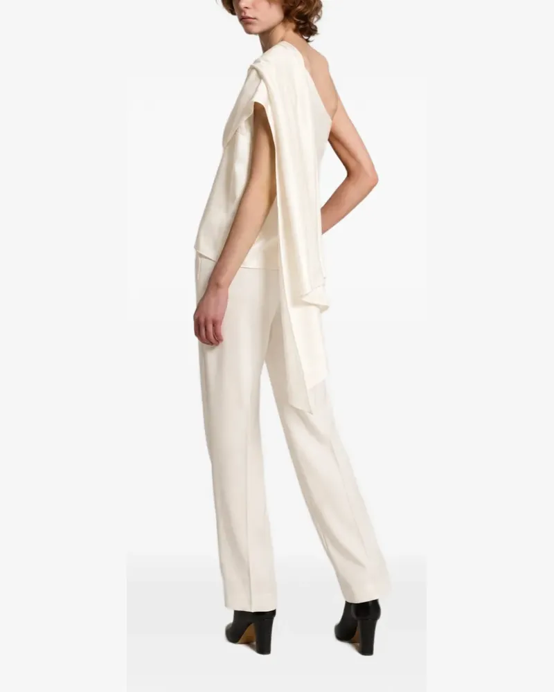 Alberta Ferretti Drapiertes One-Shoulder-Oberteil - Weiß Weiß