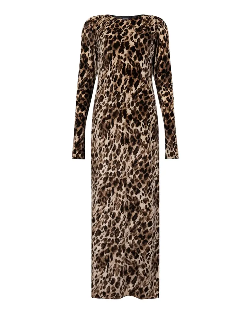 Marina Rinaldi Maxikleid mit Leopardenprint - Braun Braun