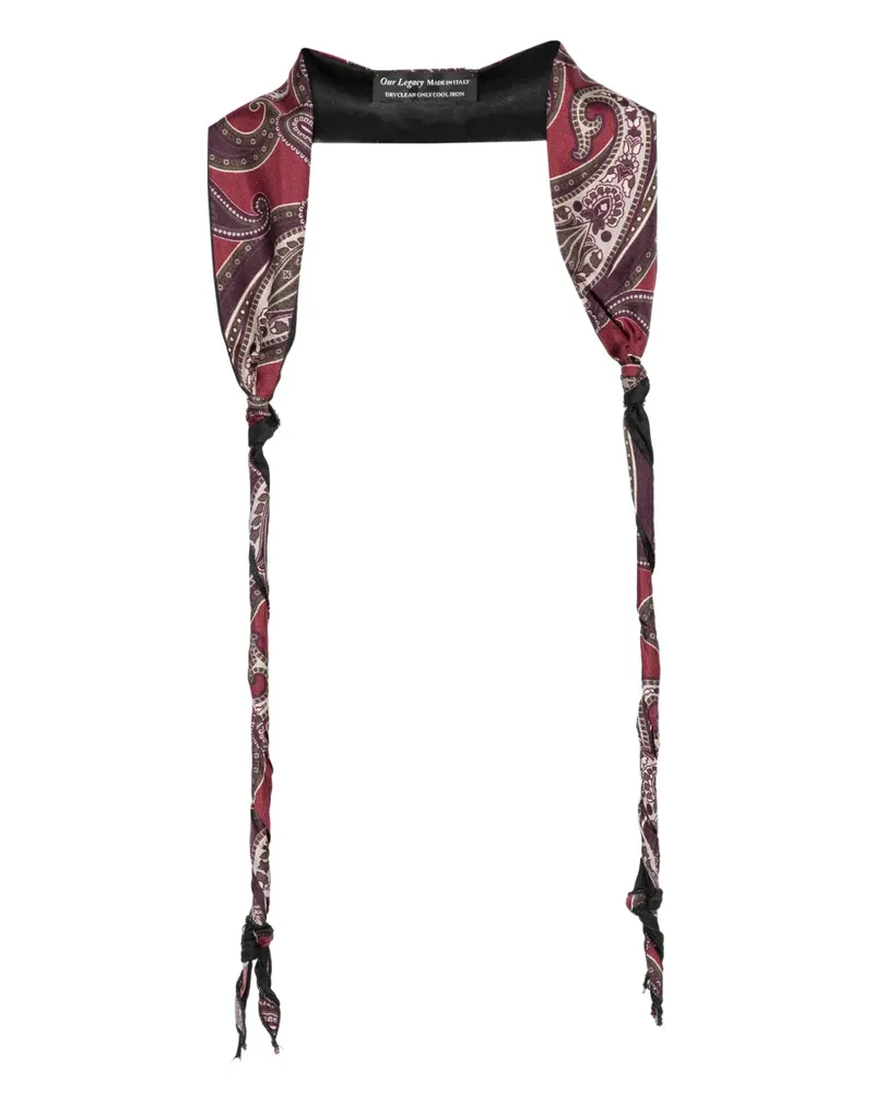 Our Legacy Schal mit Paisley-Print - Rot Rot