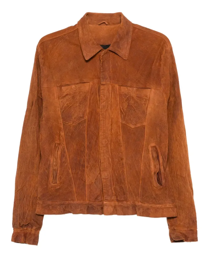 Giorgio Brato Ausgeblichene Lederjacke - Braun Braun