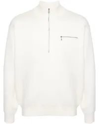 Stüssy Pullover mit Half-Zip-Stehkragen Weiß