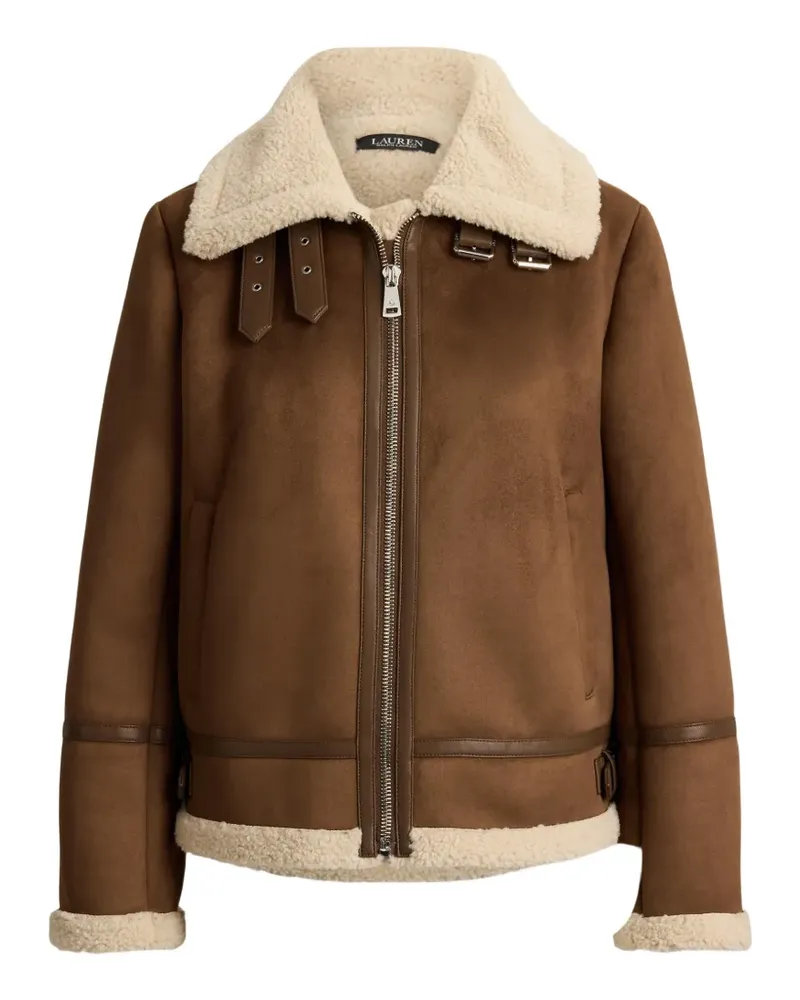 Ralph Lauren Wildlederjacke mit Schnallenbesatz - Braun Braun