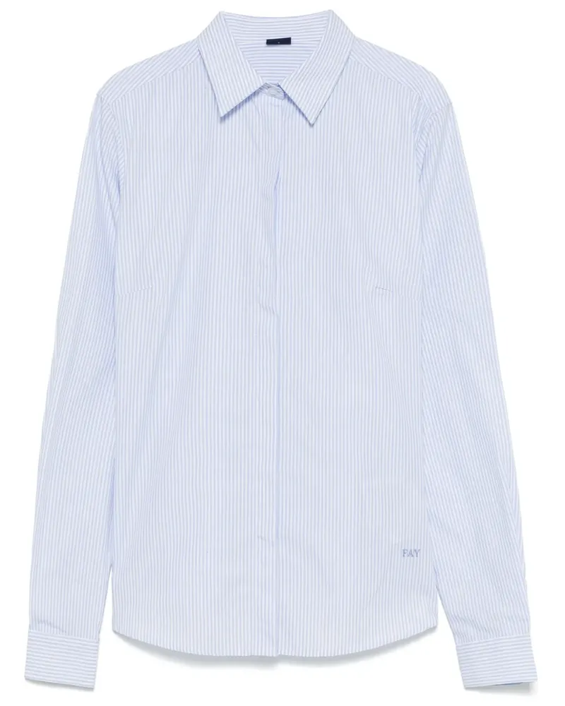Fay Gestreiftes Hemd - Blau Blau