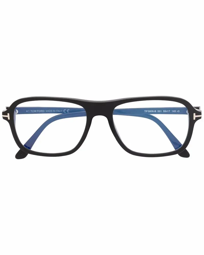 Tom Ford Eckige FT5806B Brille - Schwarz Schwarz
