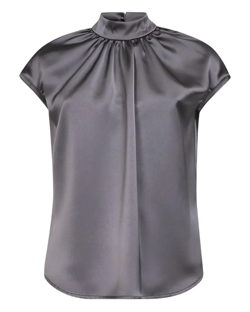 Blanca gathered stand-collar top - Grau Grau