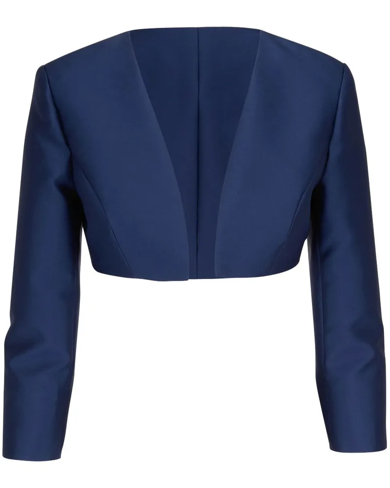 Carolina Herrera New York Cropped-Jacke mit langen Ärmeln Blau