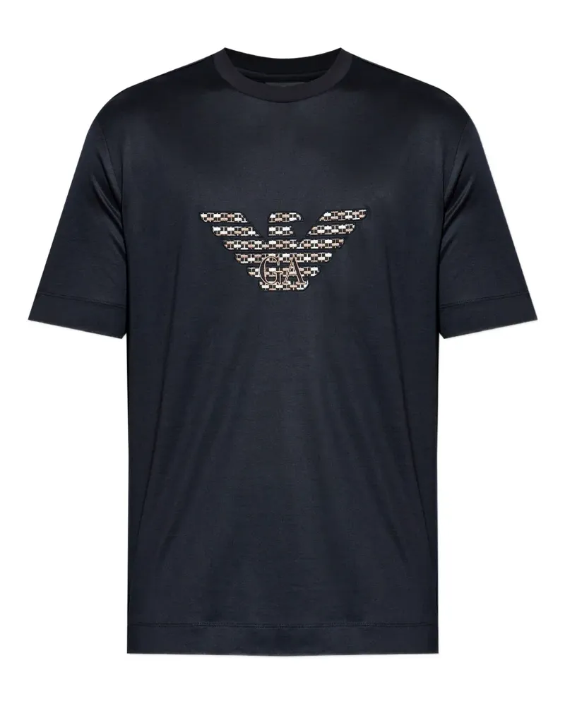 Emporio Armani T-Shirt mit Logo-Print - Blau Blau