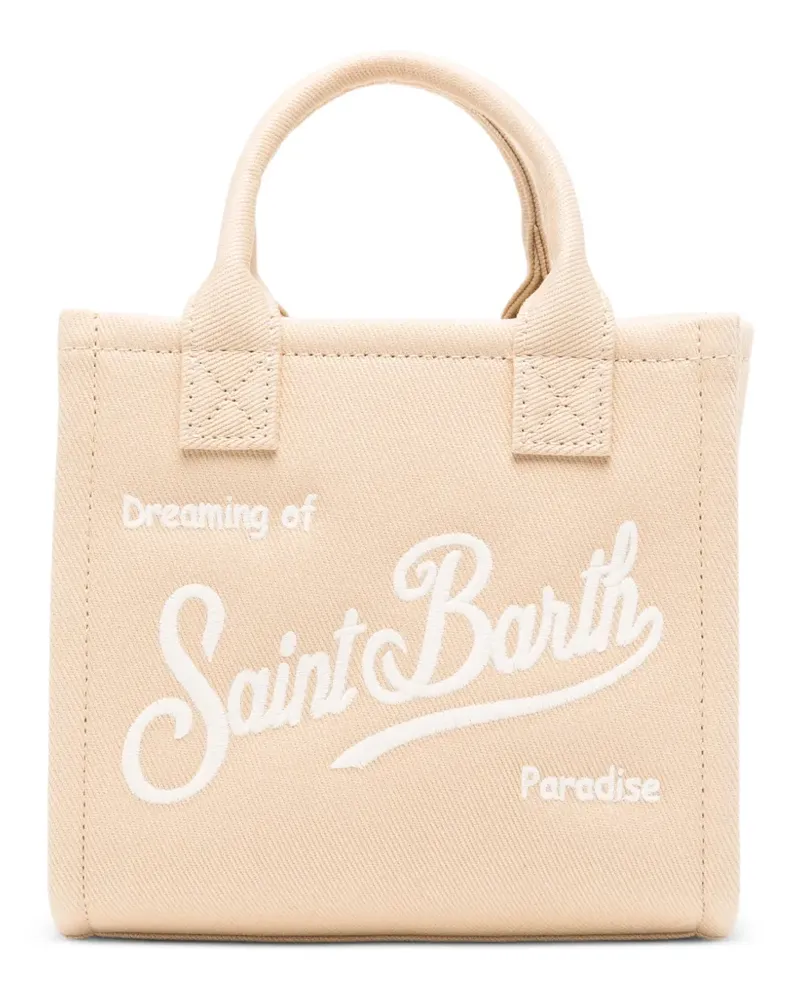 MC2 Saint Barth Vanity logo-embroidered tote bag - Nude Nude