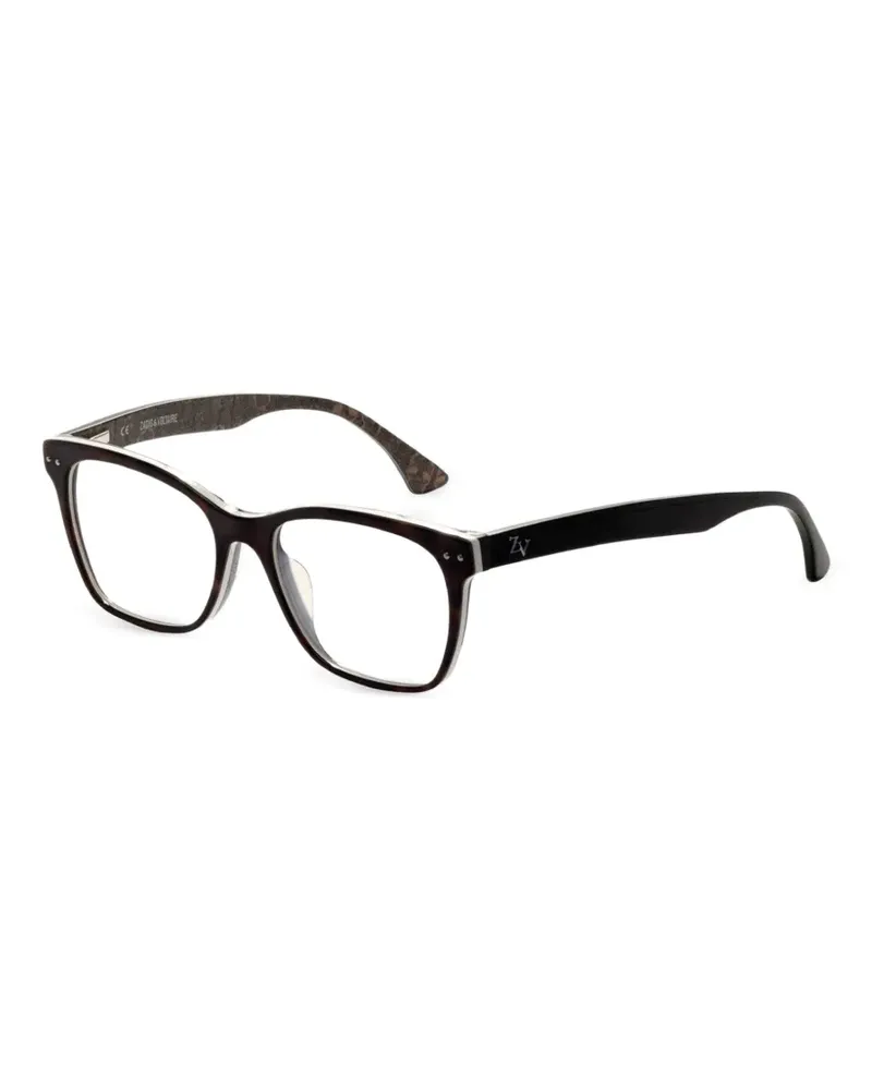 Zadig & Voltaire Brille mit eckigem Gestell - Braun Braun