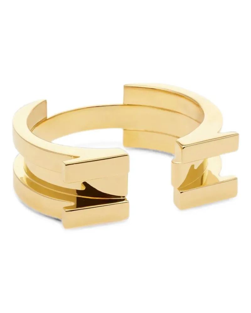 Elisabetta Franchi Festes Armband mit Logo-Detail - Gold Gold