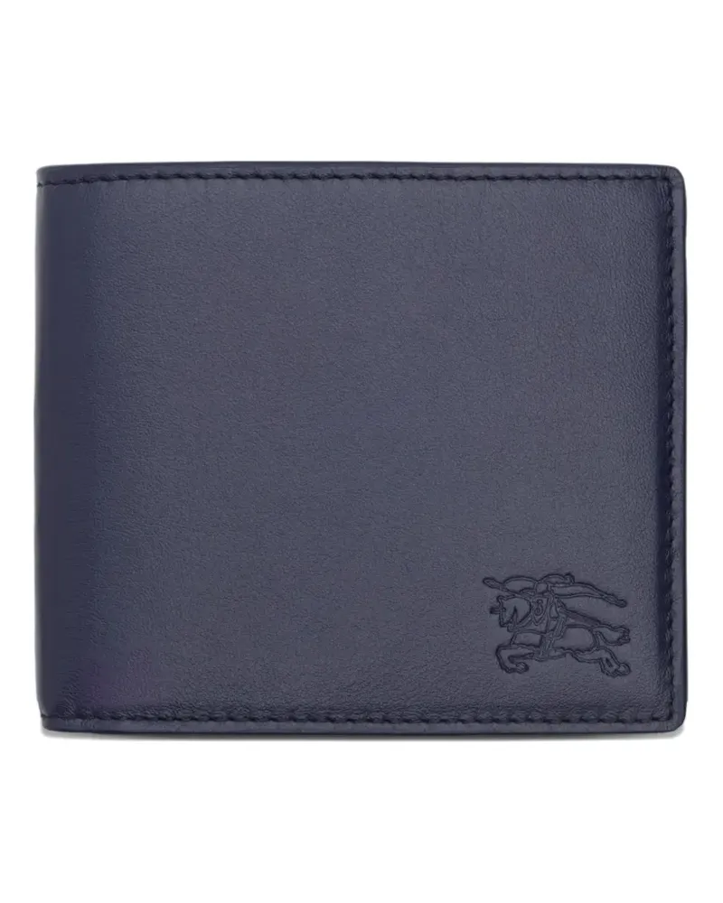 Burberry embossed check bi-fold wallet - Blau Blau