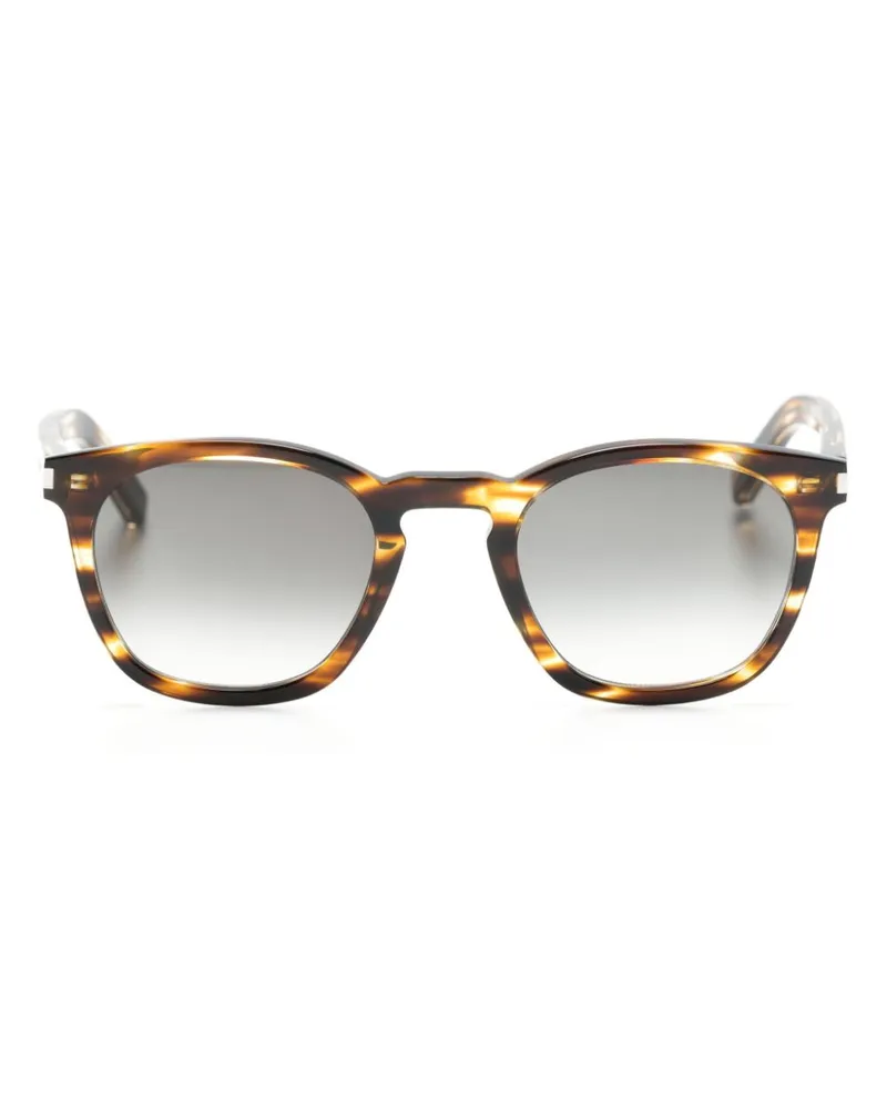 Saint Laurent Runde Sonnenbrille in Schildpattoptik - Braun Braun