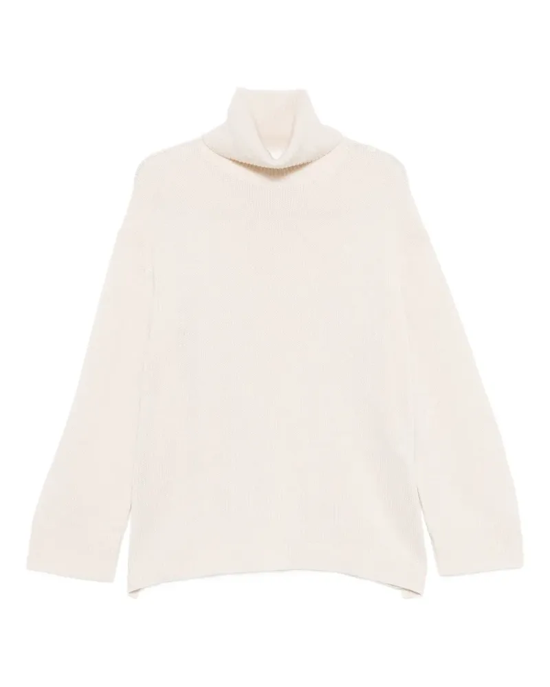 ALLUDE turtleneck ribbed sweater - Nude Nude