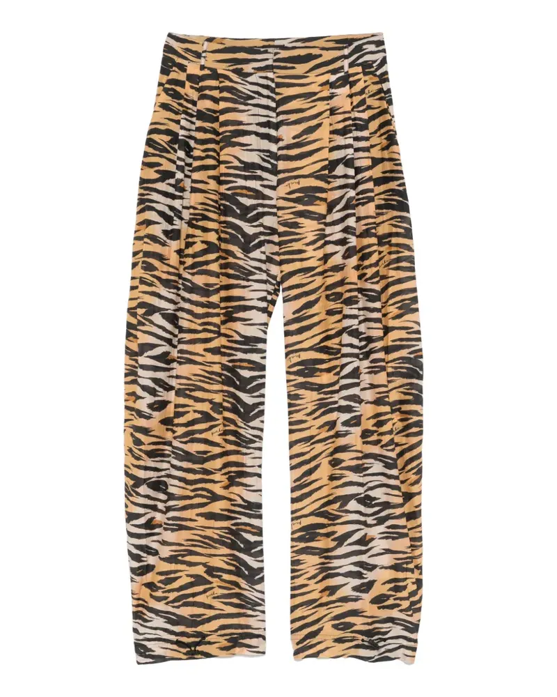 Pinko tiger-print trousers - Nude Nude