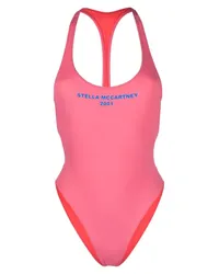 Stella McCartney Badeanzug mit Logo-Print Rosa