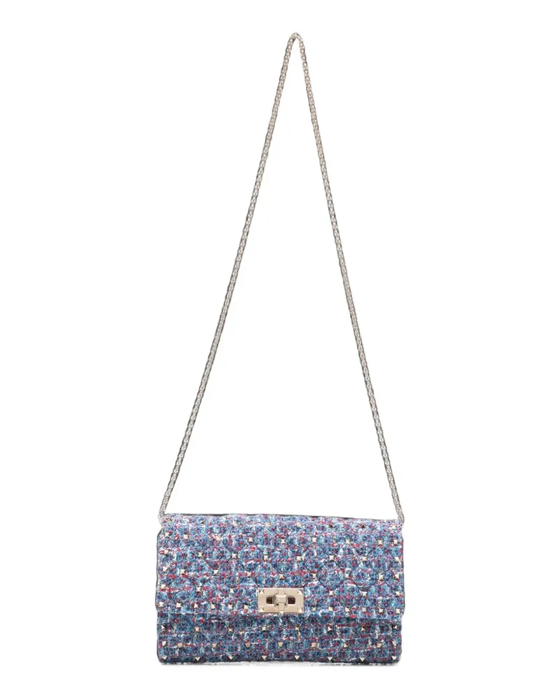 Valentino Garavani Umhängetasche aus Tweed - Blau Blau