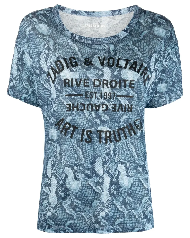 Zadig & Voltaire Marta Wild Blason T-Shirt - Blau Blau