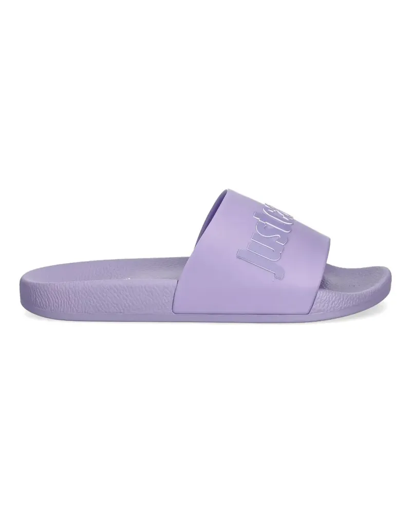 Just Cavalli logo-embossed slides - Violett Violett
