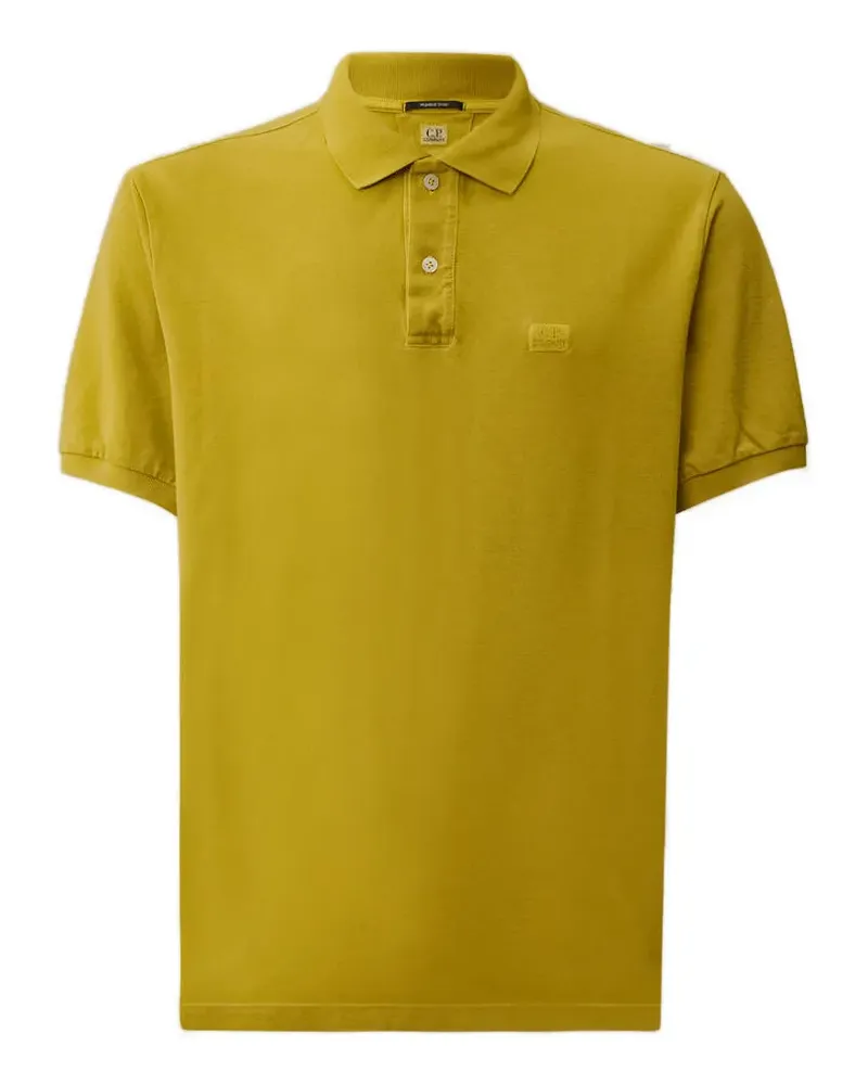 C.P. Company Kurzärmeliges 24/1 Poloshirt aus Piquet - Gelb Gelb