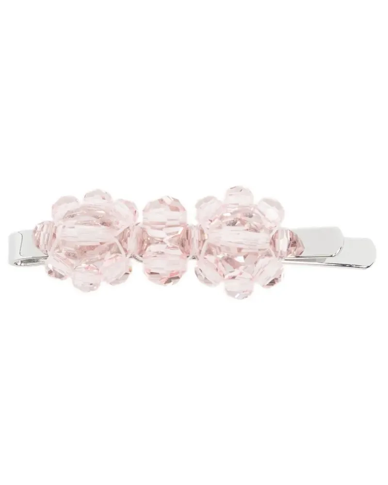 Simone Rocha Haarspange mit Kristallverzierung - Rosa Rosa