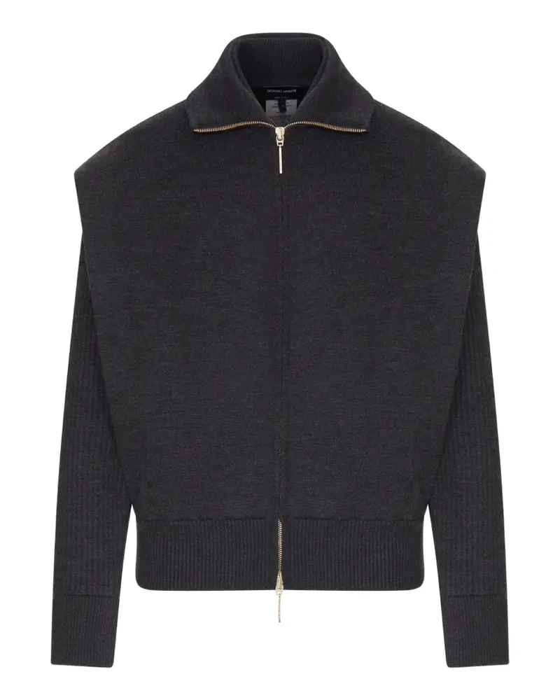 Giorgio Armani Jacke mit Reißverschluss - Grau Grau