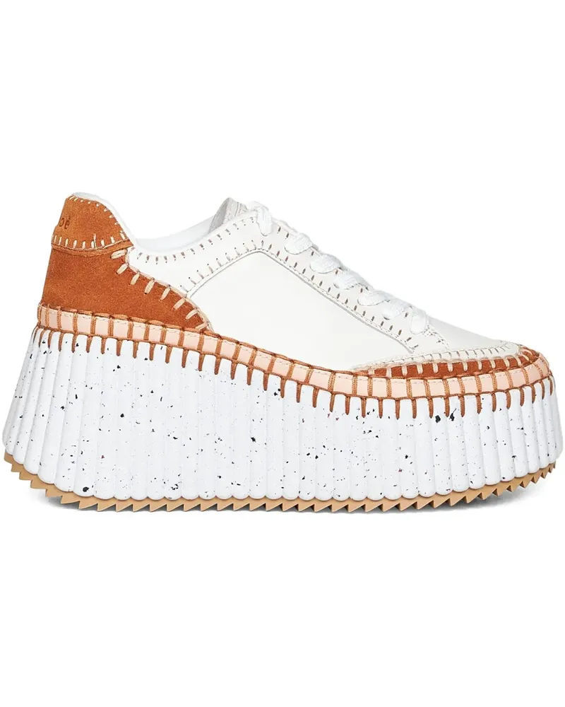 Chloé Nama Plateau-Sneakers - Weiß Weiß