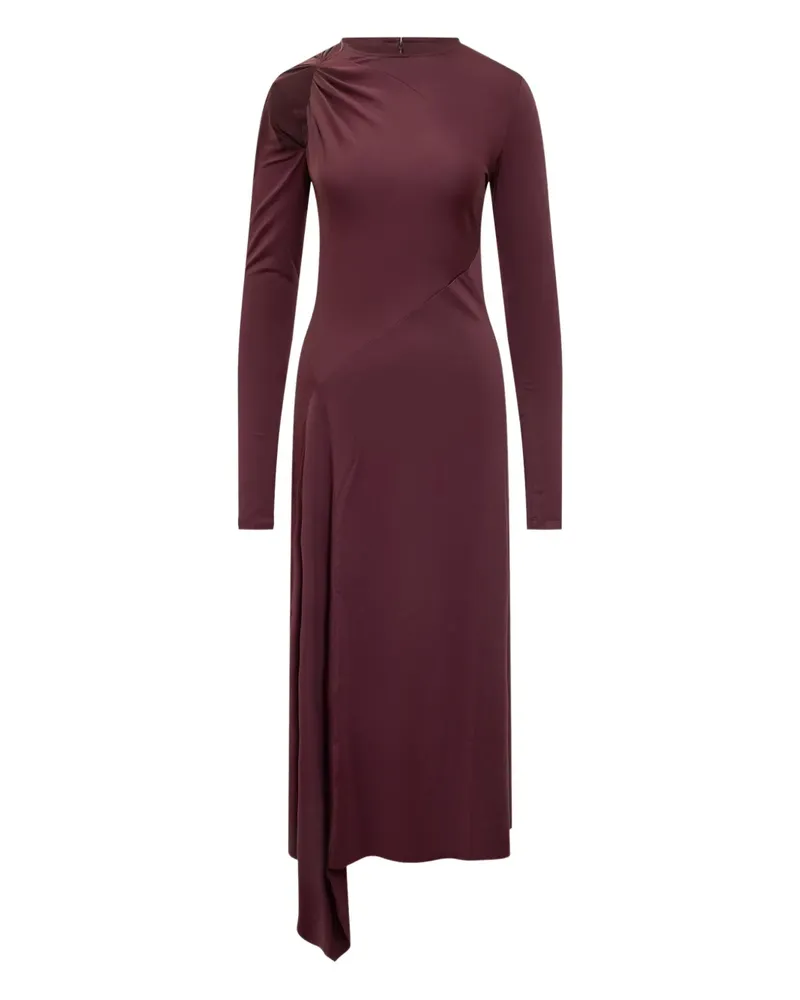 Victoria Beckham Asymmetrisches Midikleid - Rot Rot