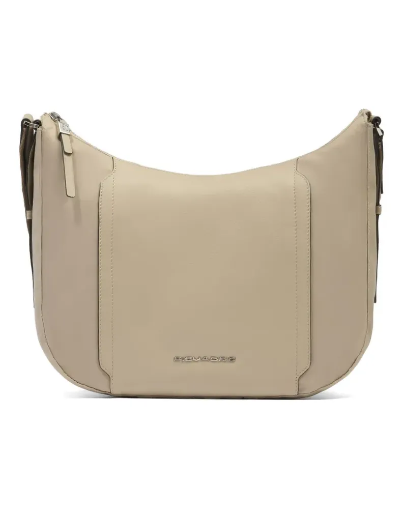 Piquadro Schultertasche mit Einsätzen - Nude Nude