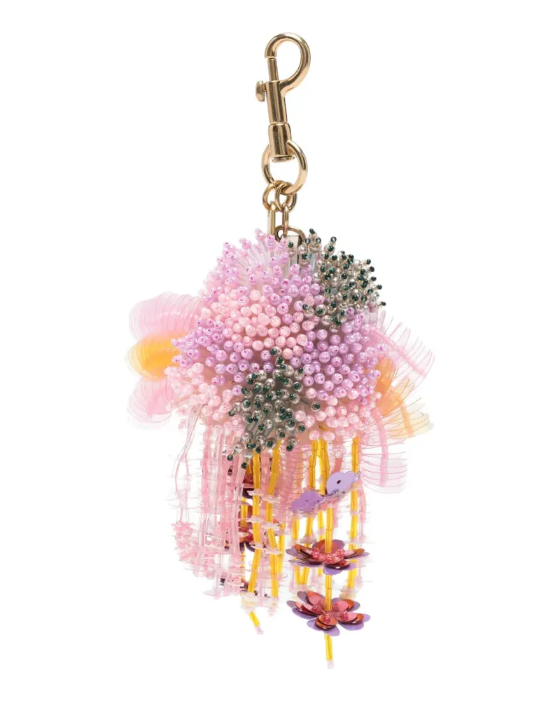 Anya Hindmarch sequin-embellished bag charm - Rosa Rosa