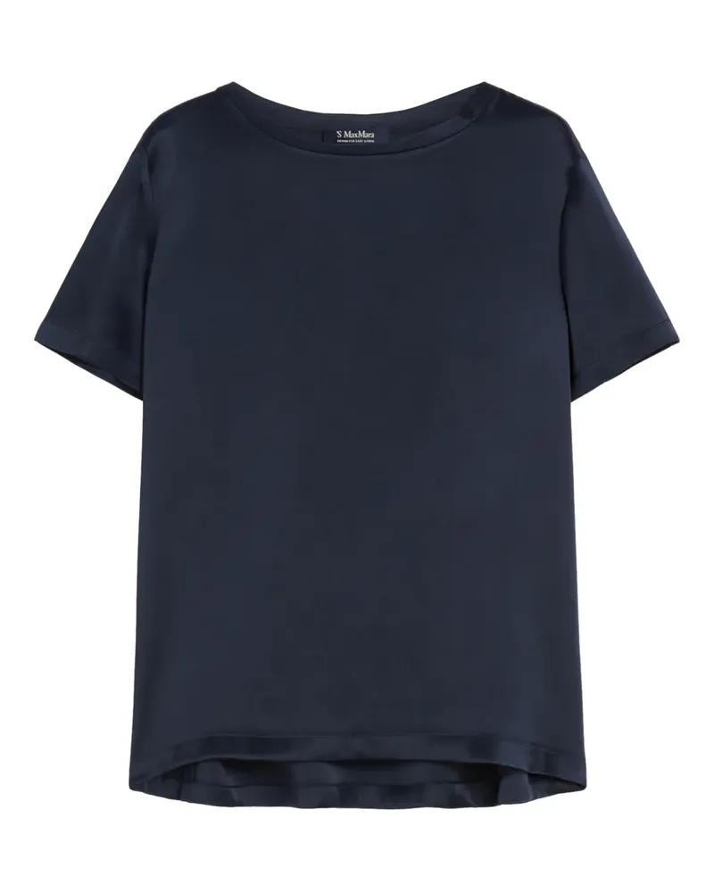 Max Mara Oberteil mit kurzen Ärmeln - Blau Blau