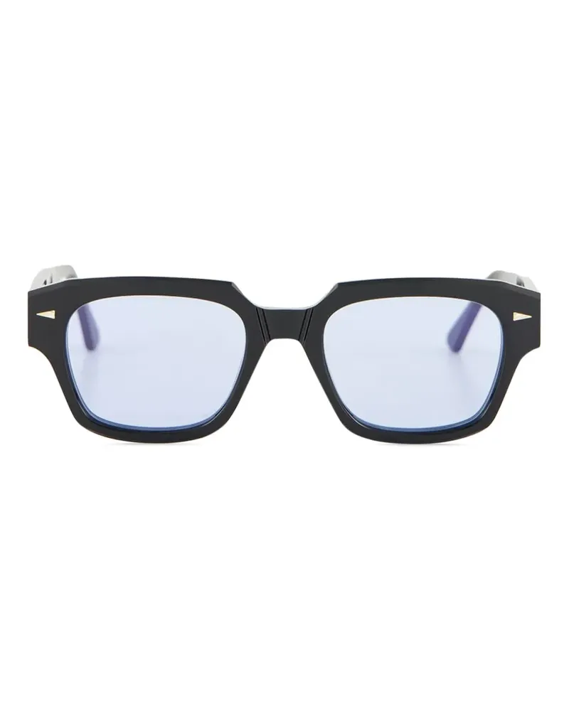 AHLEM Rivoli Sonnenbrille mit eckigem Gestell - Schwarz Schwarz