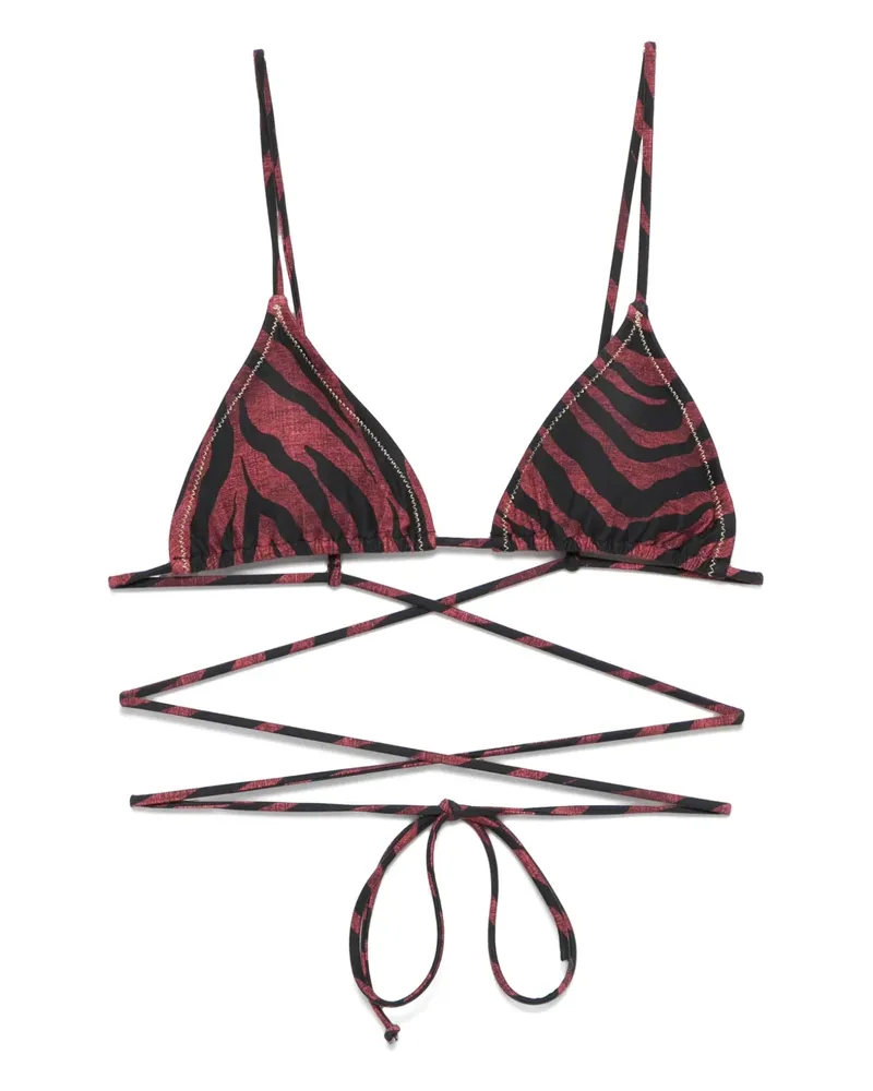 Reina Olga Bikinioberteil mit Tiger-Print - Braun Braun