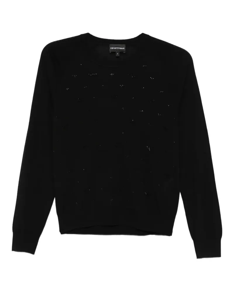 Emporio Armani Verzierter Pullover - Schwarz Schwarz