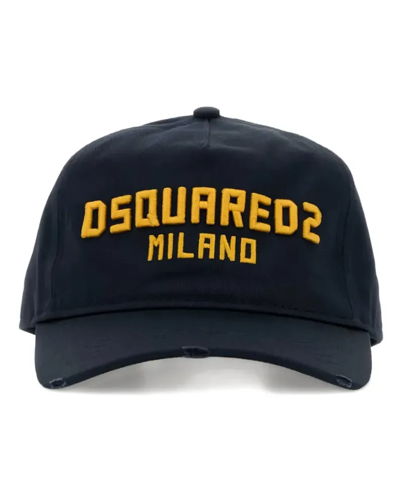 Dsquared2 logo-embroidered baseball cap - Blau Blau