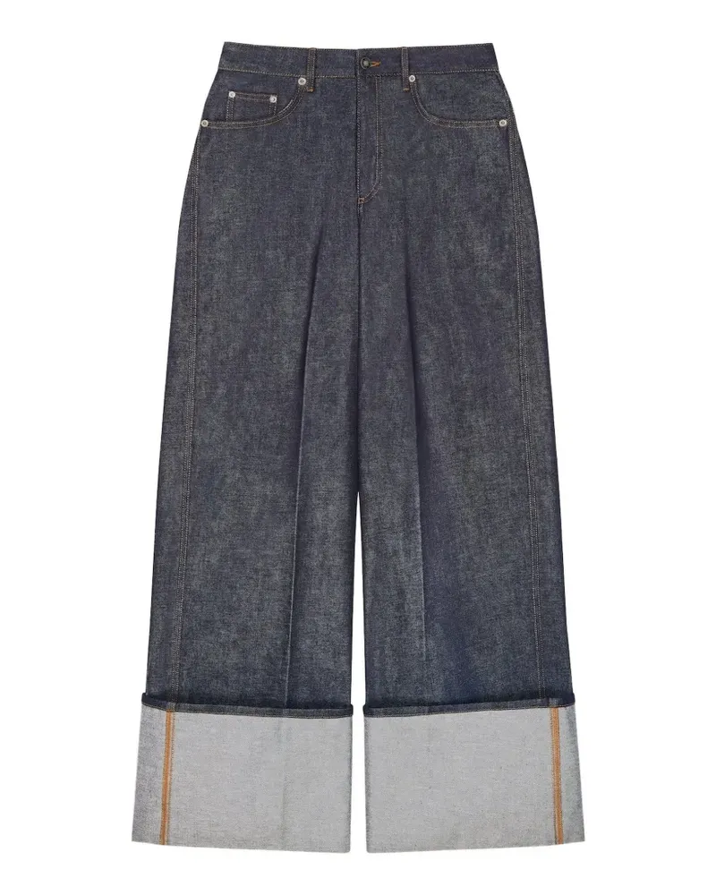 Givenchy Weite Jeans mit Umschlag - Blau Blau