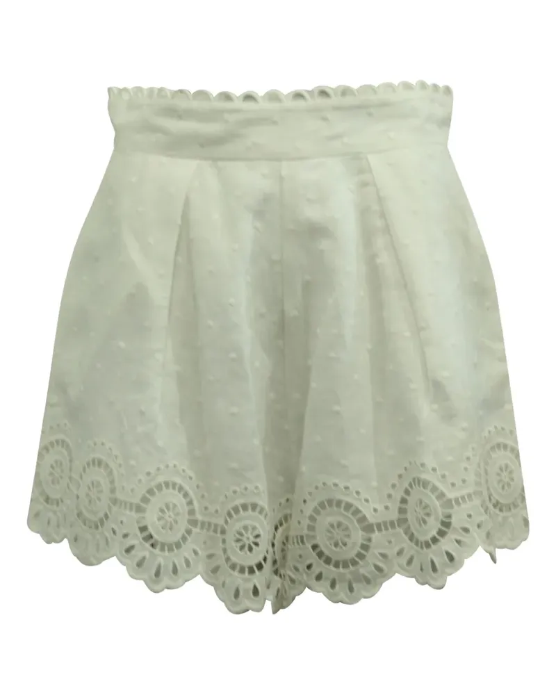 Zimmermann scallop high-rise shorts - Blau Blau