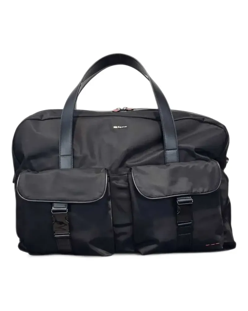 Kiton buckle-fastening pocket holdall - Schwarz Schwarz