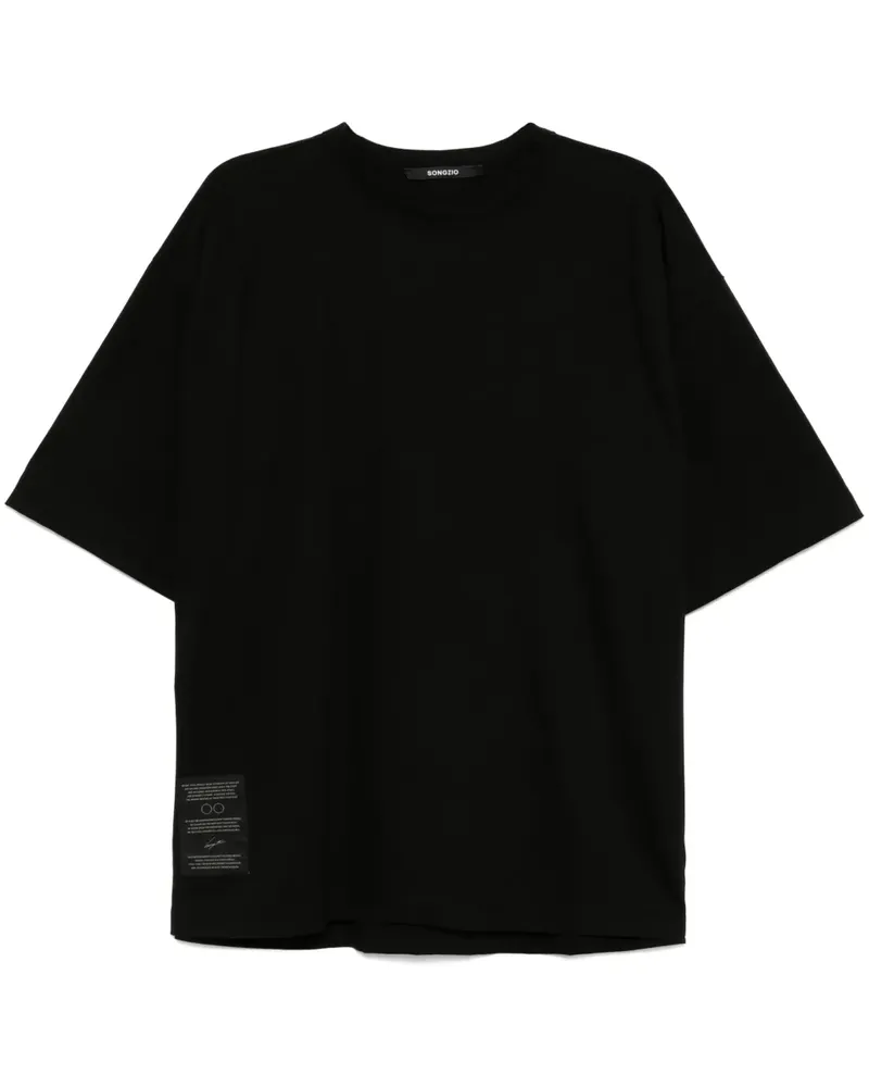 SONGZIO T-Shirt mit Stickerei - Schwarz Schwarz