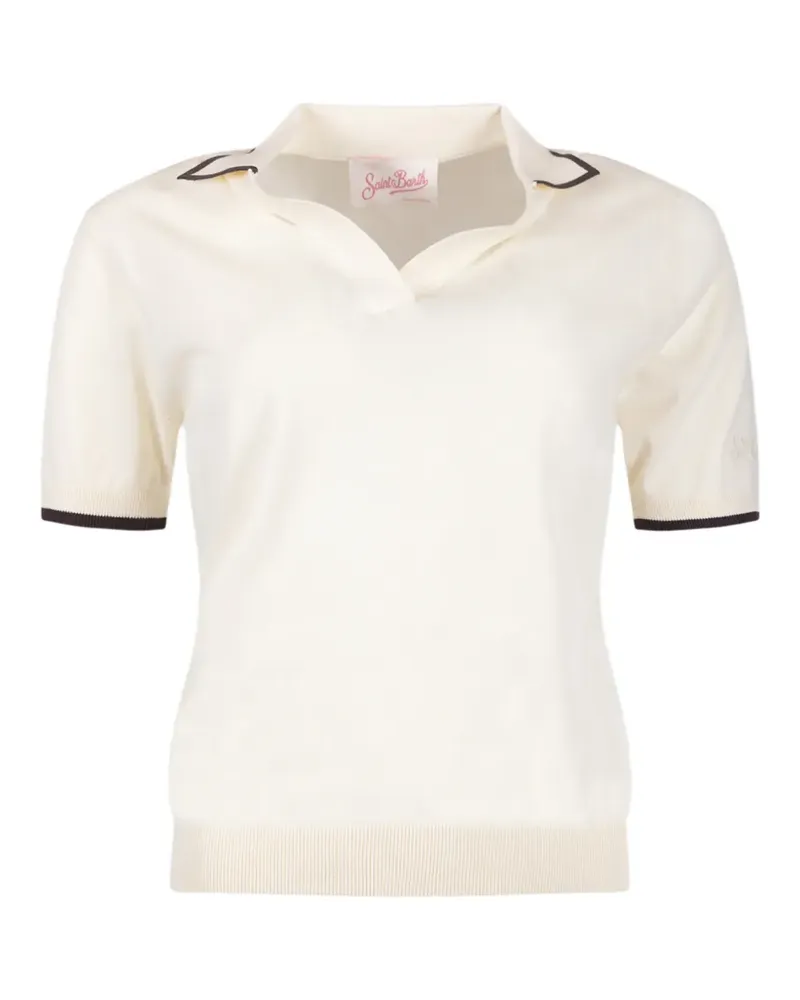 MC2 Saint Barth short-sleeve knitted polo top - Nude Nude