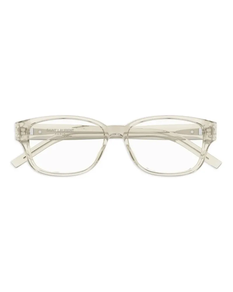 Saint Laurent Eckige Brille aus Acetat - Nude Nude
