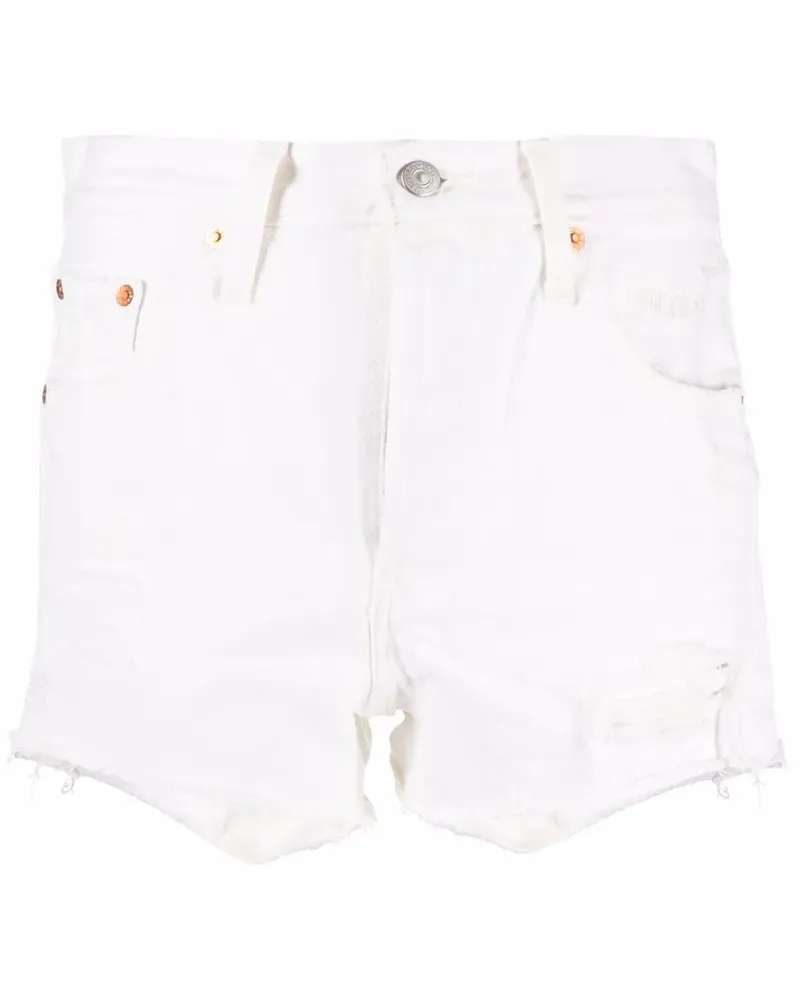 Levi's Shorts mit ausgefranstem Saum - Weiß Weiß