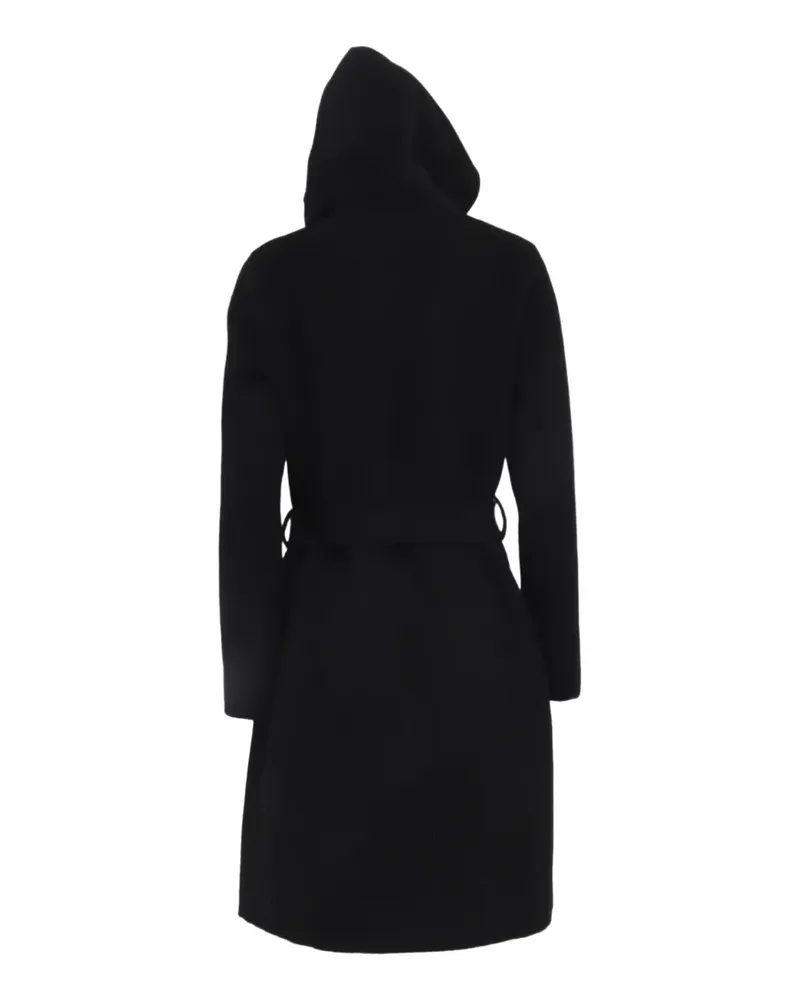 Theory Kapuzenmantel mit Gürtel - Schwarz Schwarz