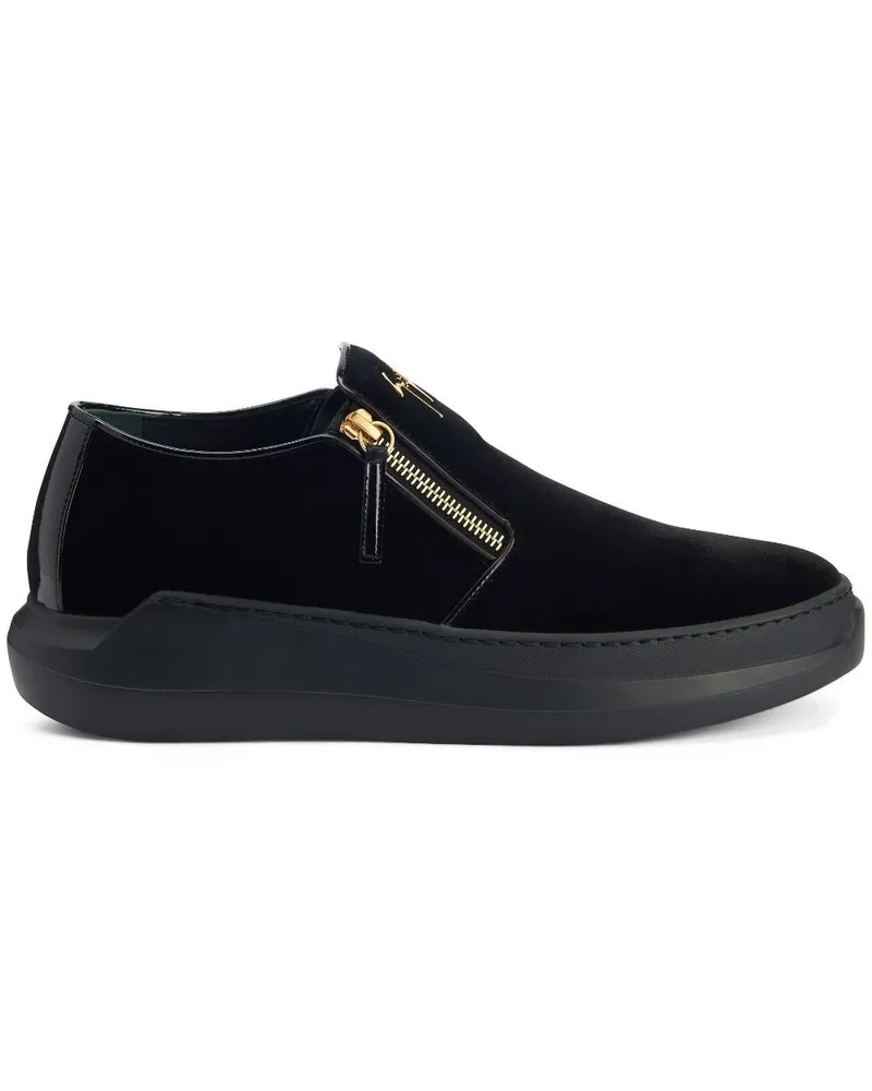 Giuseppe Zanotti Conley Slipper aus Samt - Schwarz Schwarz