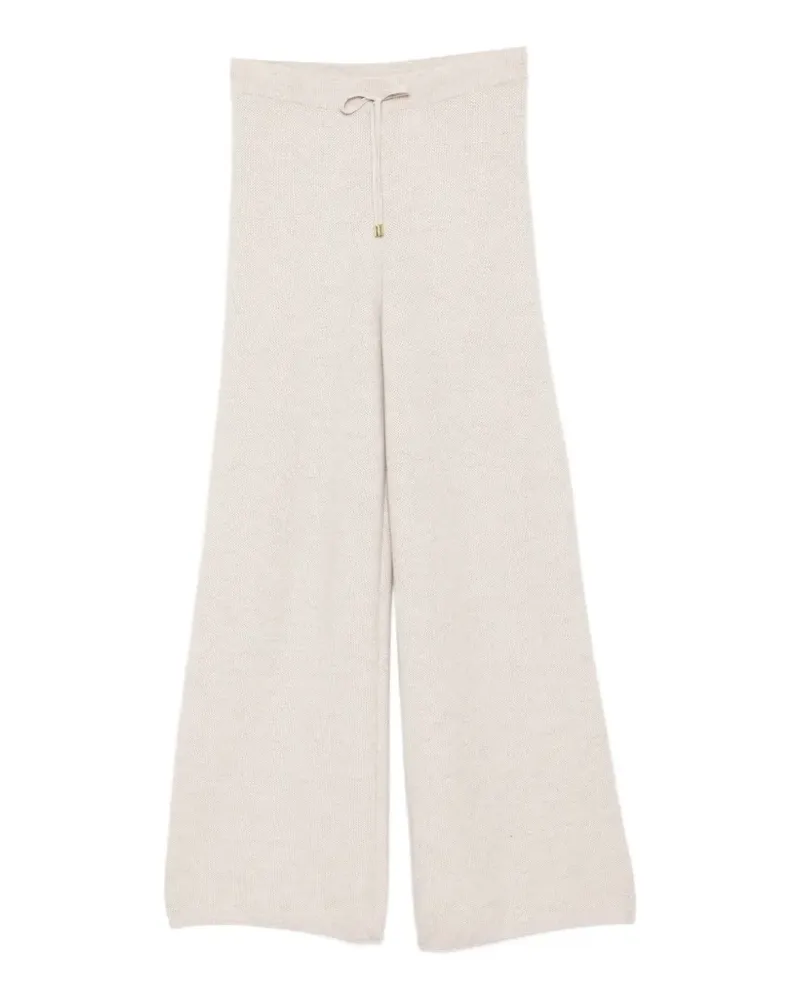 N.Peal Hose aus Kaschmir mit Wabenmuster - Nude Nude