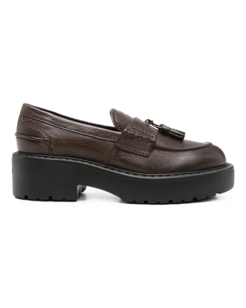 Miu Miu tassel-detail platform loafers - Braun Braun