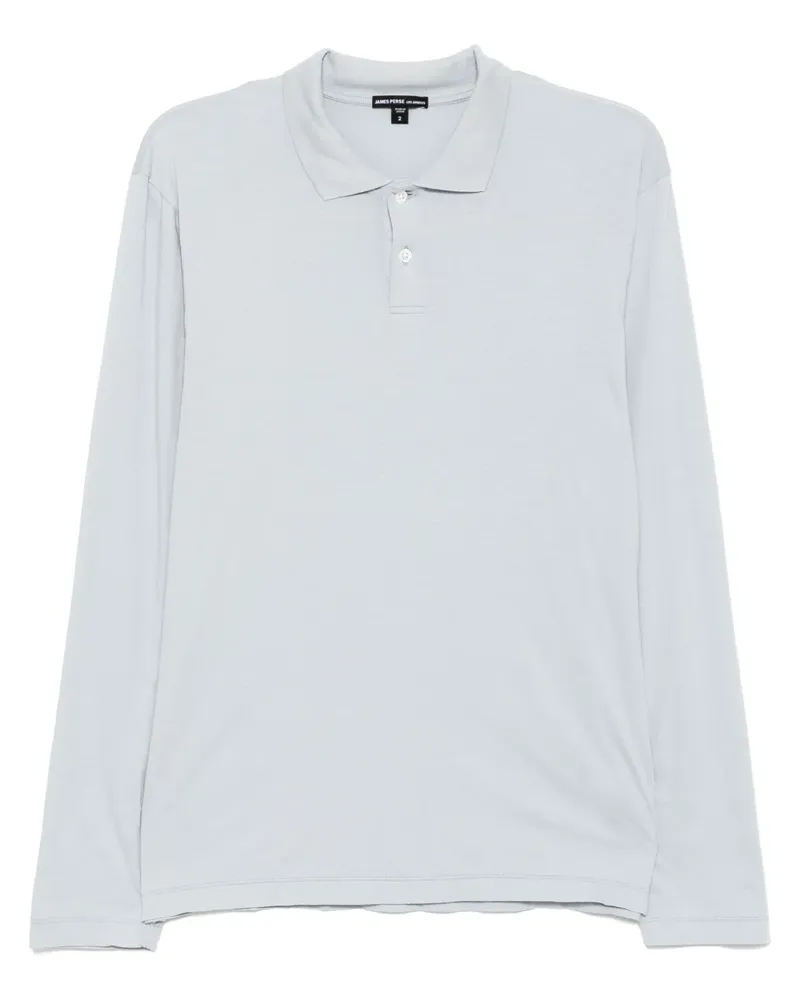 James Perse Langärmeliges Poloshirt - Blau Blau