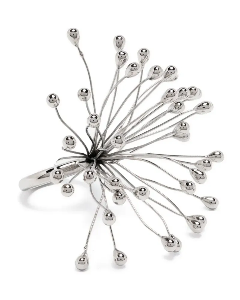 Hugo Kreit Metallischer Pistil Ring - Silber Silber